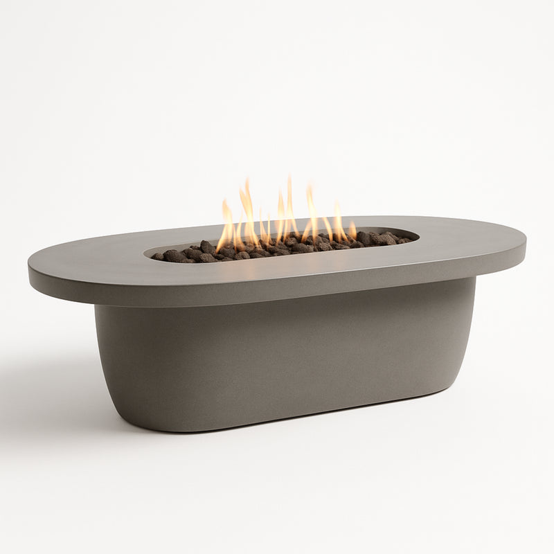 Solaria CurveStone 48 Oval Fire Table