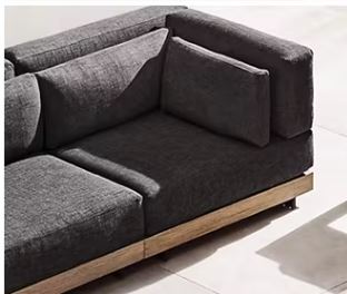 Modern Luxury Teak Wood Outdoor Sofa Set with Waterproof Cushions