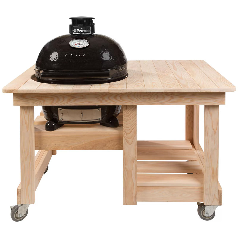 Primo Oval Junior 2000 Series All-In-One Charcoal Grill/Smoker, with or without cart