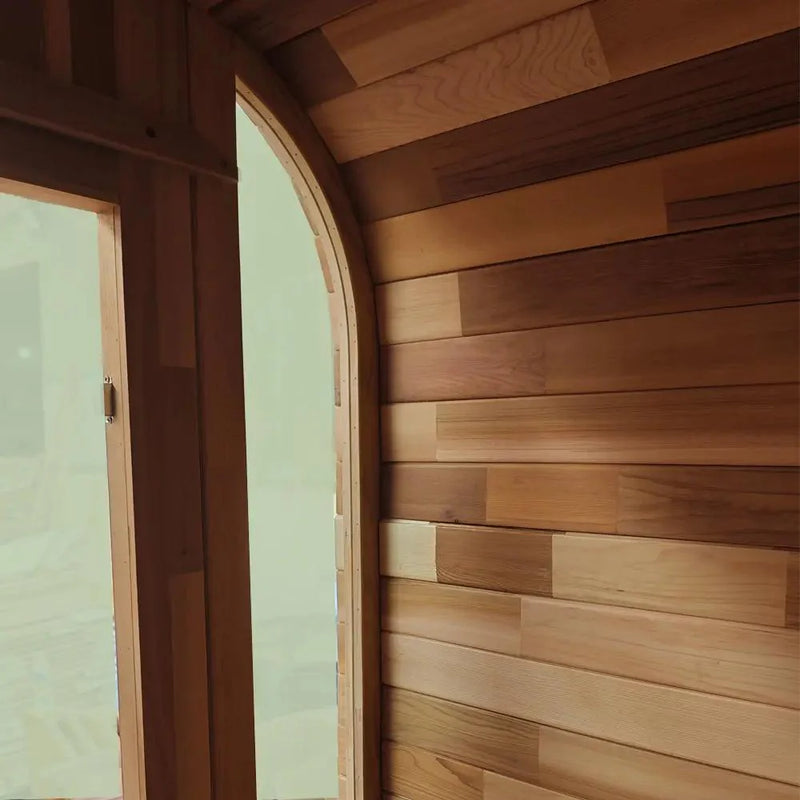 Red Cedar Outdoor Square Traditional Steam Sauna – Premium Home Wellness & Relaxation