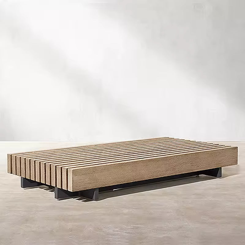 Modern Luxury Teak Wood Outdoor Sofa Set with Waterproof Cushions