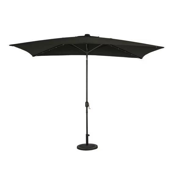 Nassau 6.5-ft x 10-ft Rectangular Market Umbrella with LED Lights - Breez-Tex Canopy