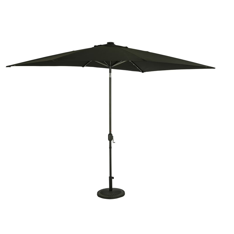 Nassau 6.5-ft x 10-ft Rectangular Market Umbrella with LED Lights - Breez-Tex Canopy