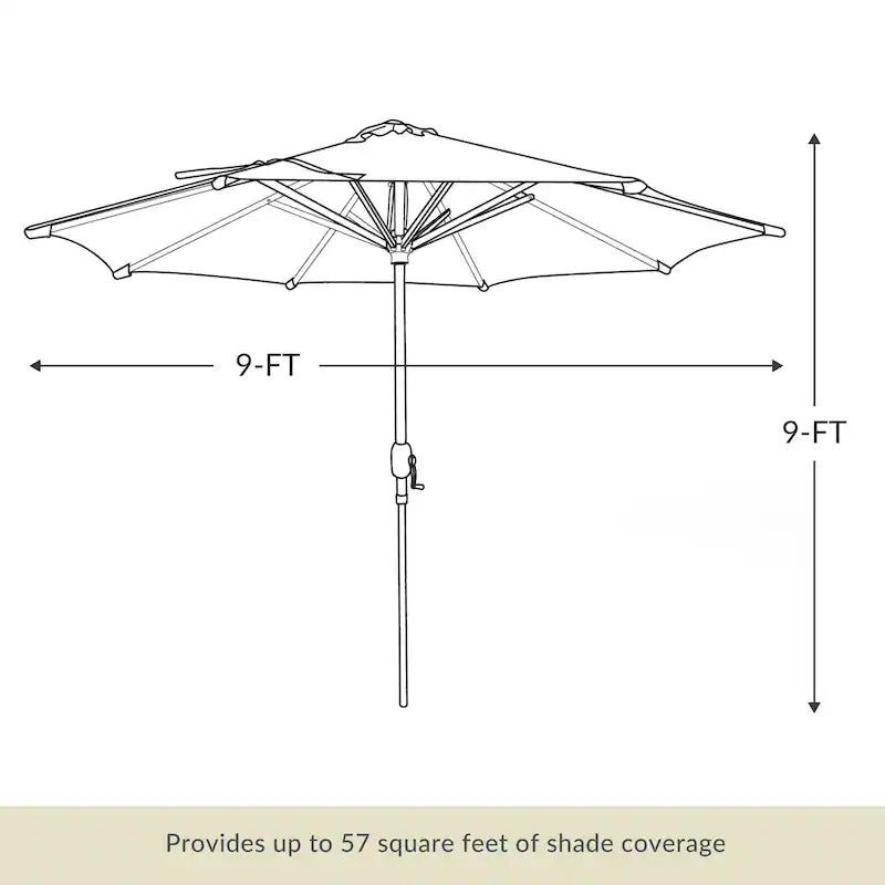 Cabo 9-ft Spring-Up Octagonal Market Umbrella - Breez-Tex
