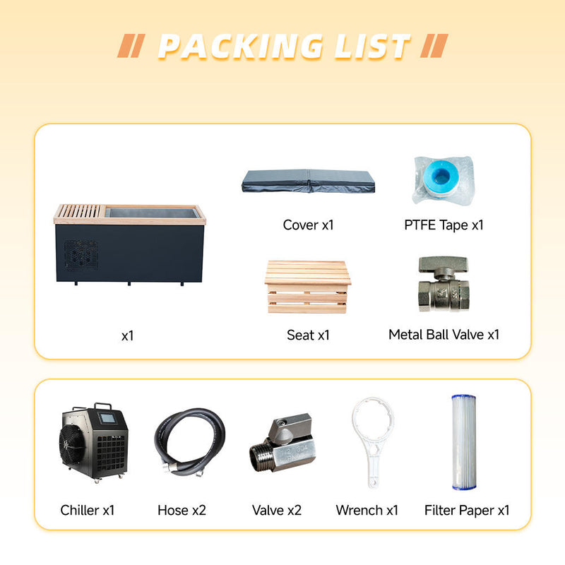 Stainless Steel Cold Plunge Tub with Chiller