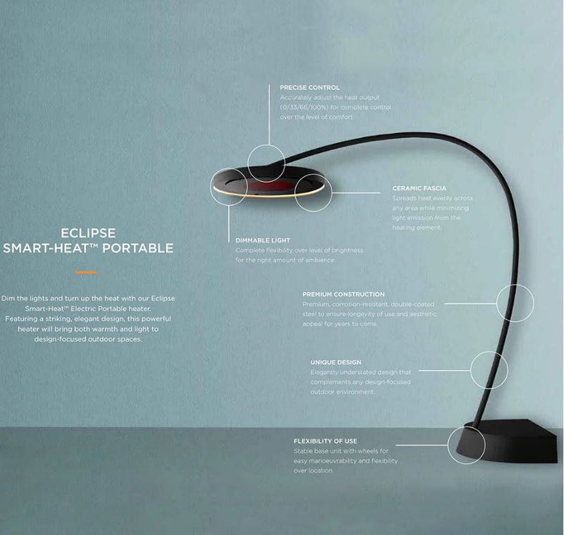 Eclipse Smart-Heat Electric Portable with Dimmer Control