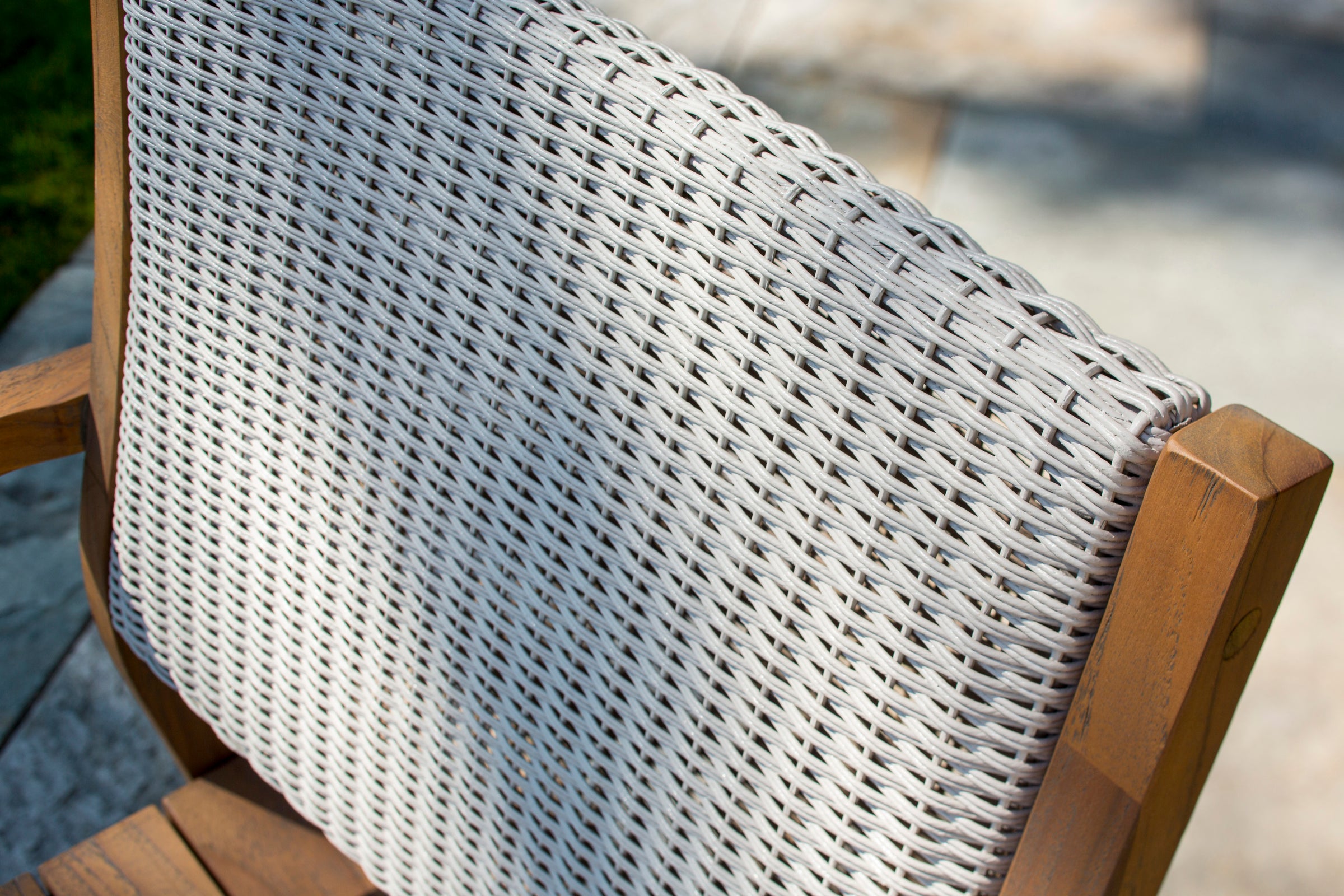 Perfectly Suites Loom Back Teak Dining Armchair