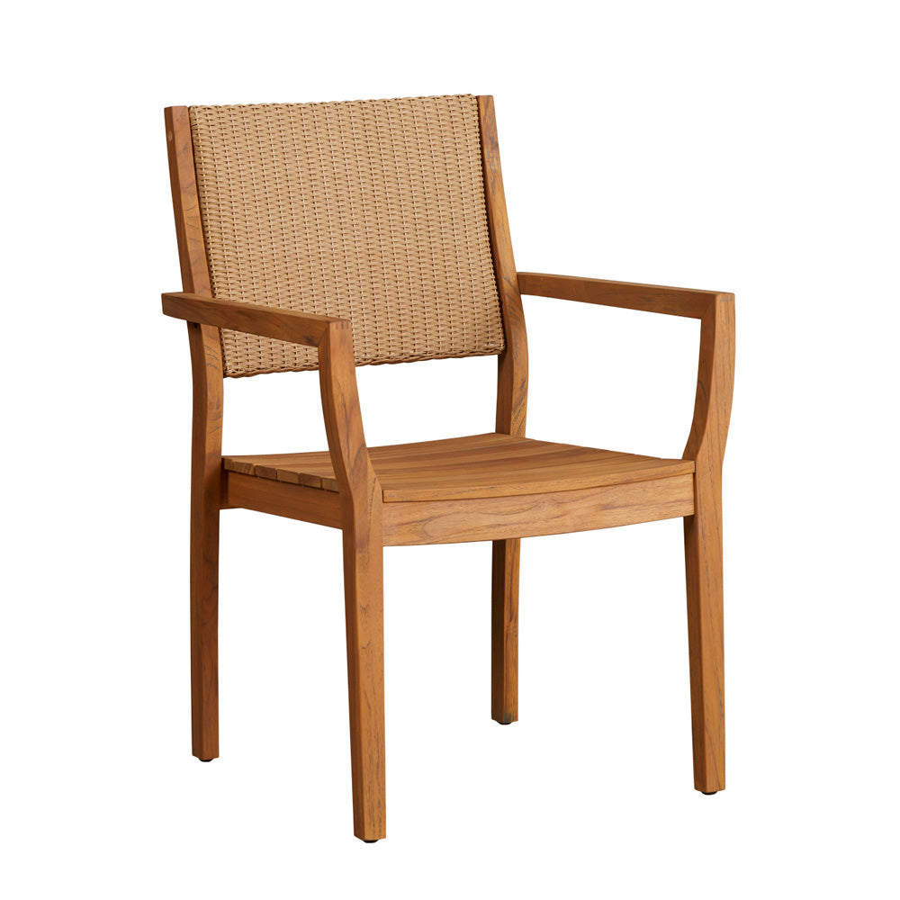 Perfectly Suites Loom Back Teak Dining Armchair
