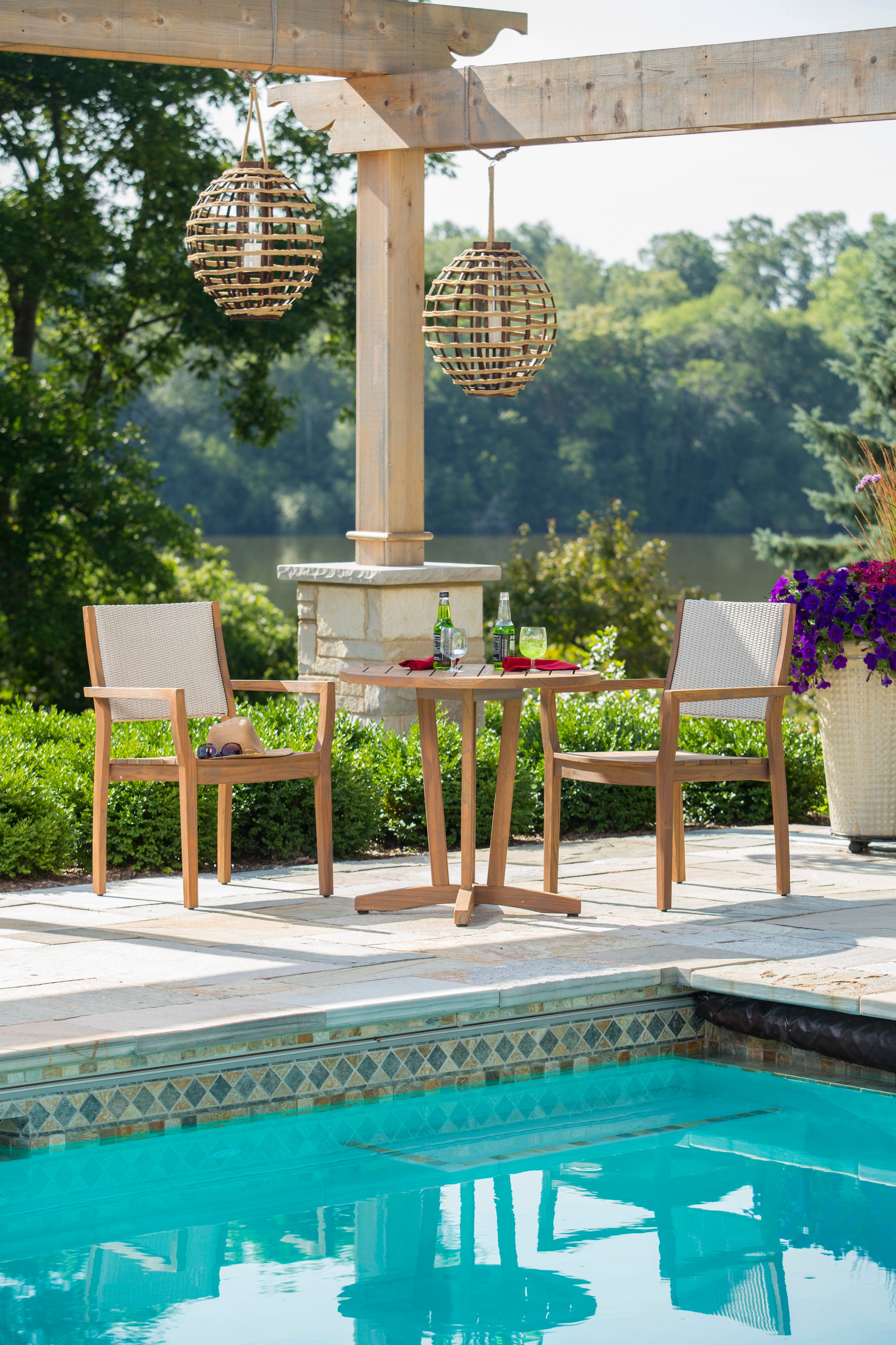 Perfectly Suites Loom Back Teak Dining Armchair