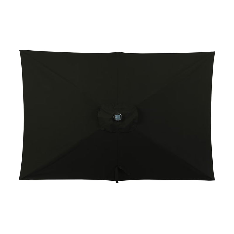 Nassau 6.5-ft x 10-ft Rectangular Market Umbrella with LED Lights - Breez-Tex Canopy