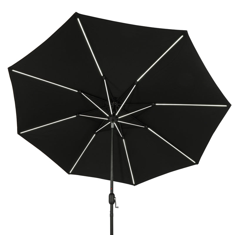 Calypso Fiesta 11-ft Octagonal Market Umbrella with Solar LED Lights - Breez-Tex